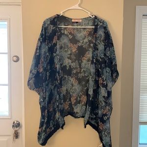 Kimono short-m sleeve cover up